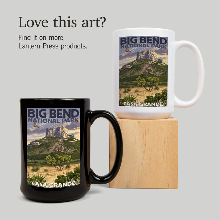 Big Bend National Park, Texas, Casa Grande, Lantern Press Artwork, Ceramic Mug Mugs Lantern Press 