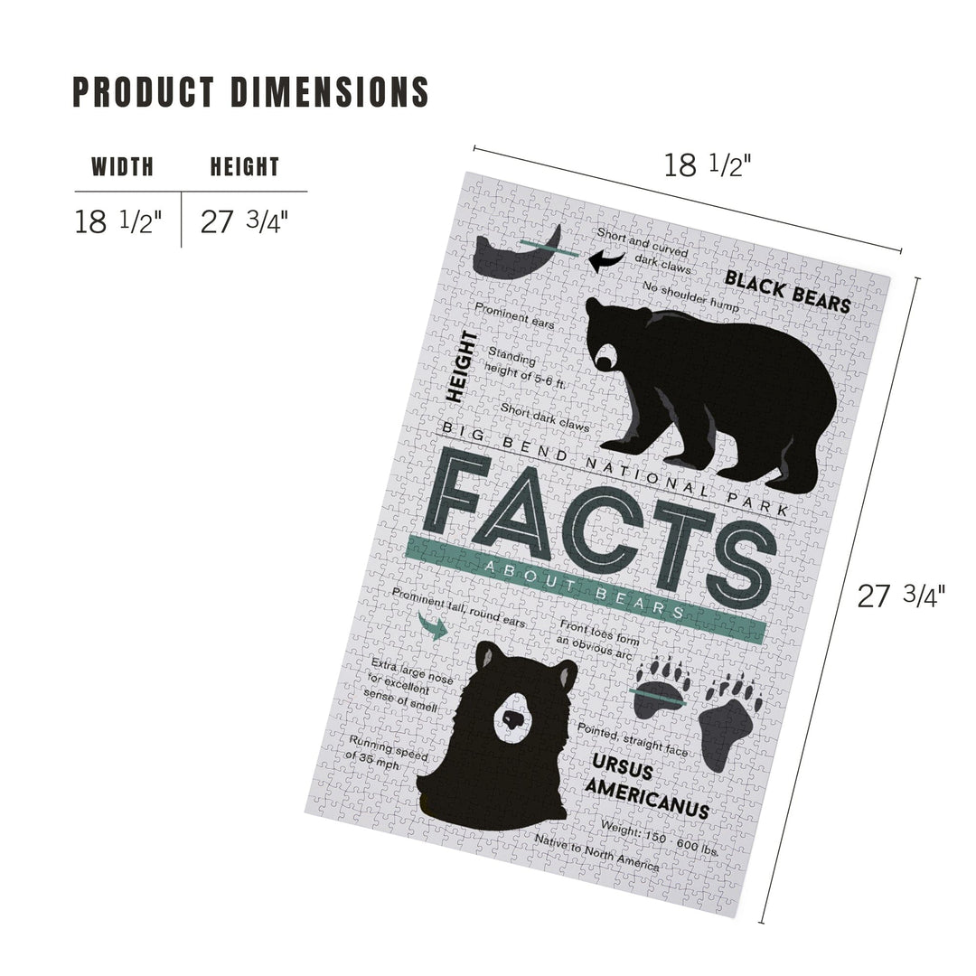 Big Bend National Park, Texas, Facts About Black Bears, Jigsaw Puzzle Puzzle Lantern Press 