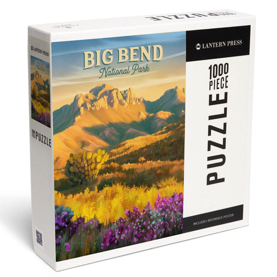 Big Bend National Park, Texas, Oil Painting, Jigsaw Puzzle Puzzle Lantern Press 