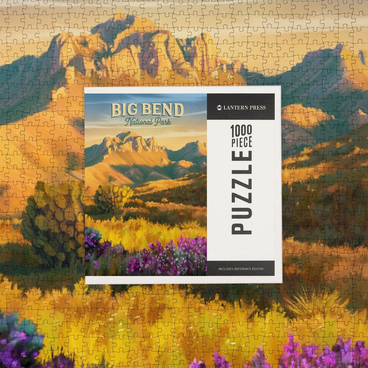 Big Bend National Park, Texas, Oil Painting, Jigsaw Puzzle Puzzle Lantern Press 