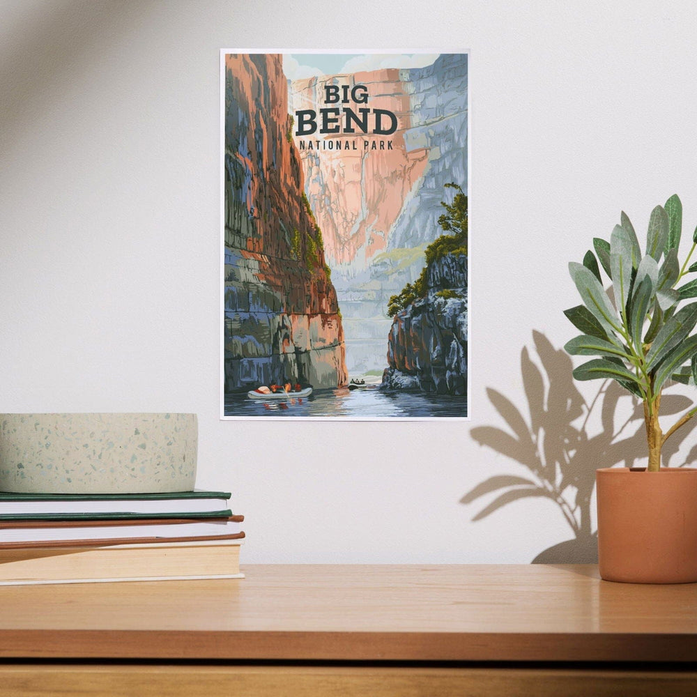Big Bend National Park, Texas, Painterly National Park Series, Art & Giclee Prints Art Lantern Press 
