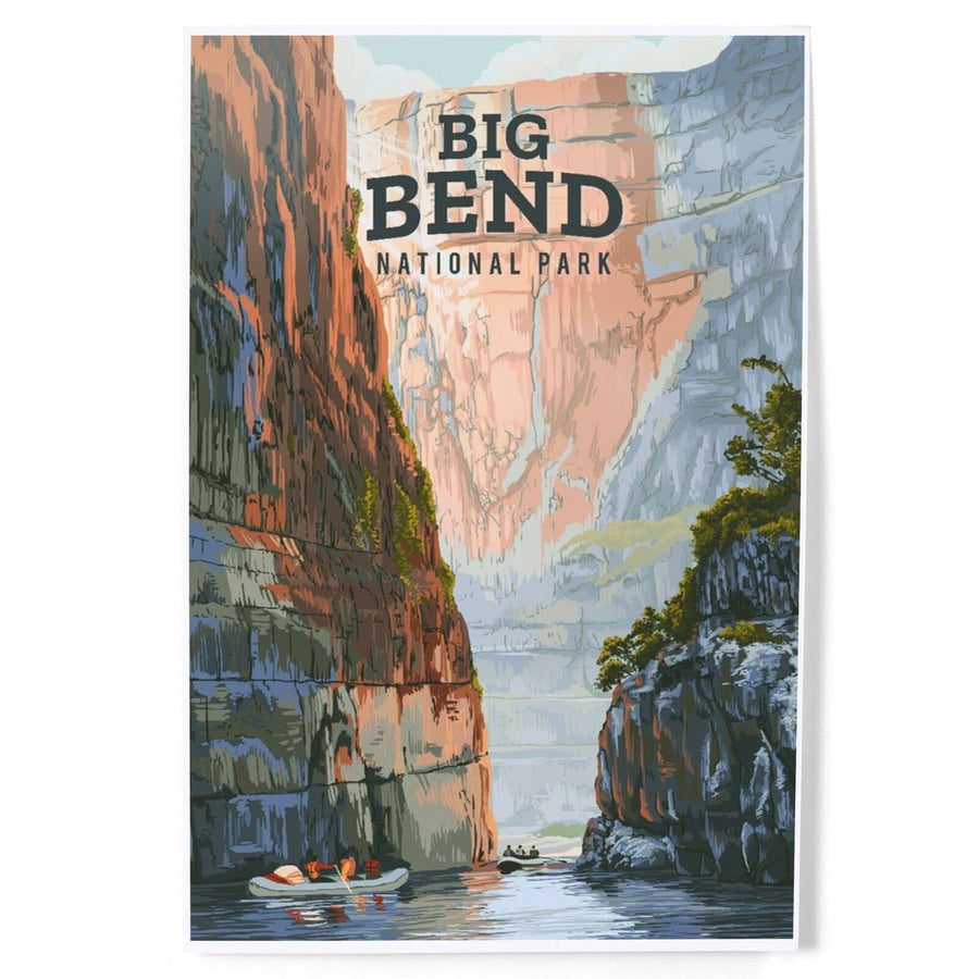 Big Bend National Park, Texas, Painterly National Park Series, Art & Giclee Prints Art Lantern Press 