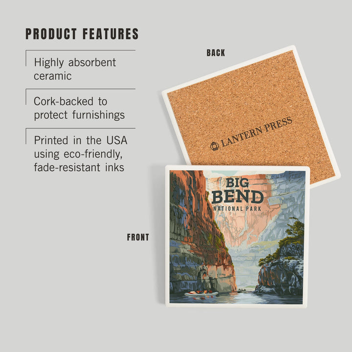 Big Bend National Park, Texas, Painterly National Park Series, Coasters Coasters Lantern Press 