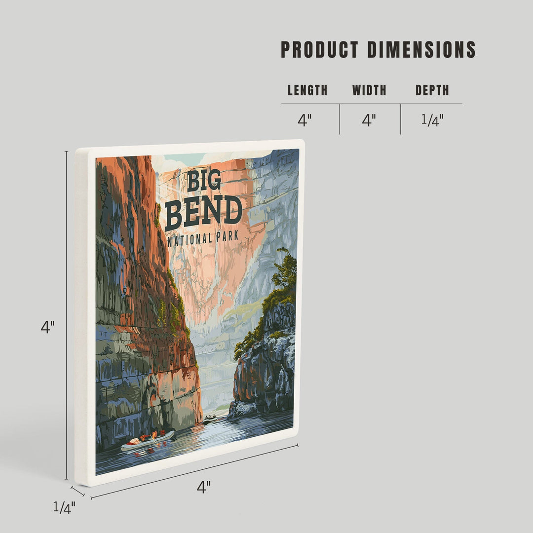 Big Bend National Park, Texas, Painterly National Park Series, Coasters Coasters Lantern Press 