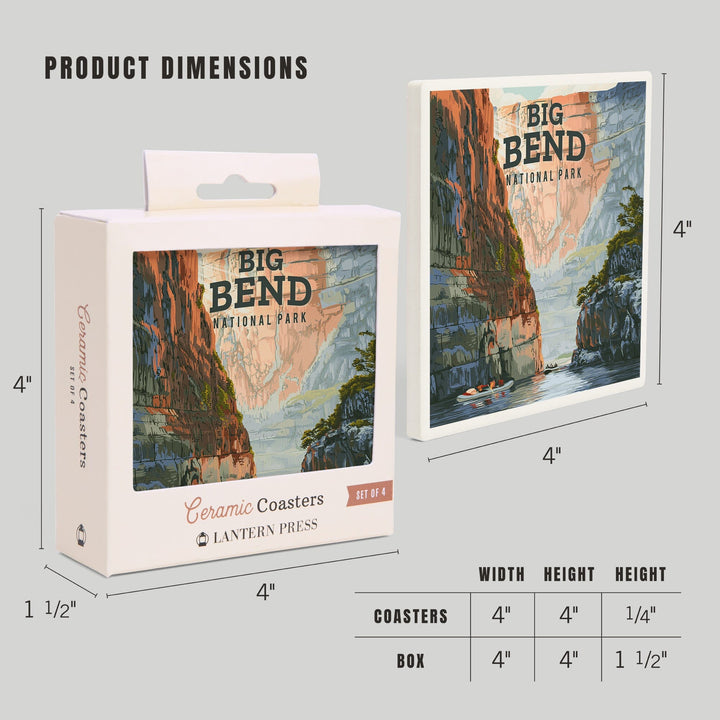 Big Bend National Park, Texas, Painterly National Park Series, Coasters Coasters Lantern Press 