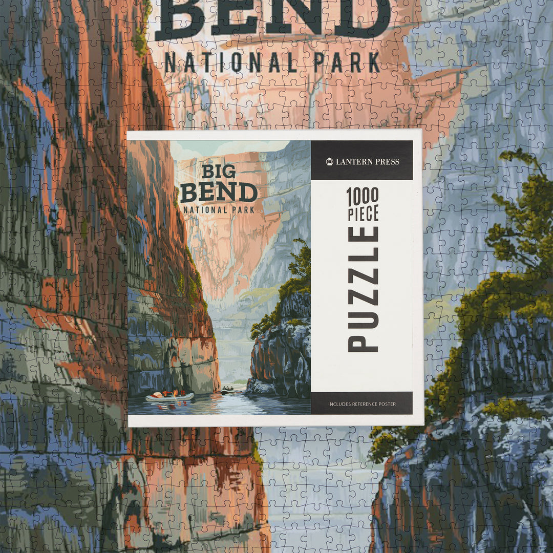 Big Bend National Park, Texas, Painterly National Park Series, Jigsaw Puzzle Puzzle Lantern Press 