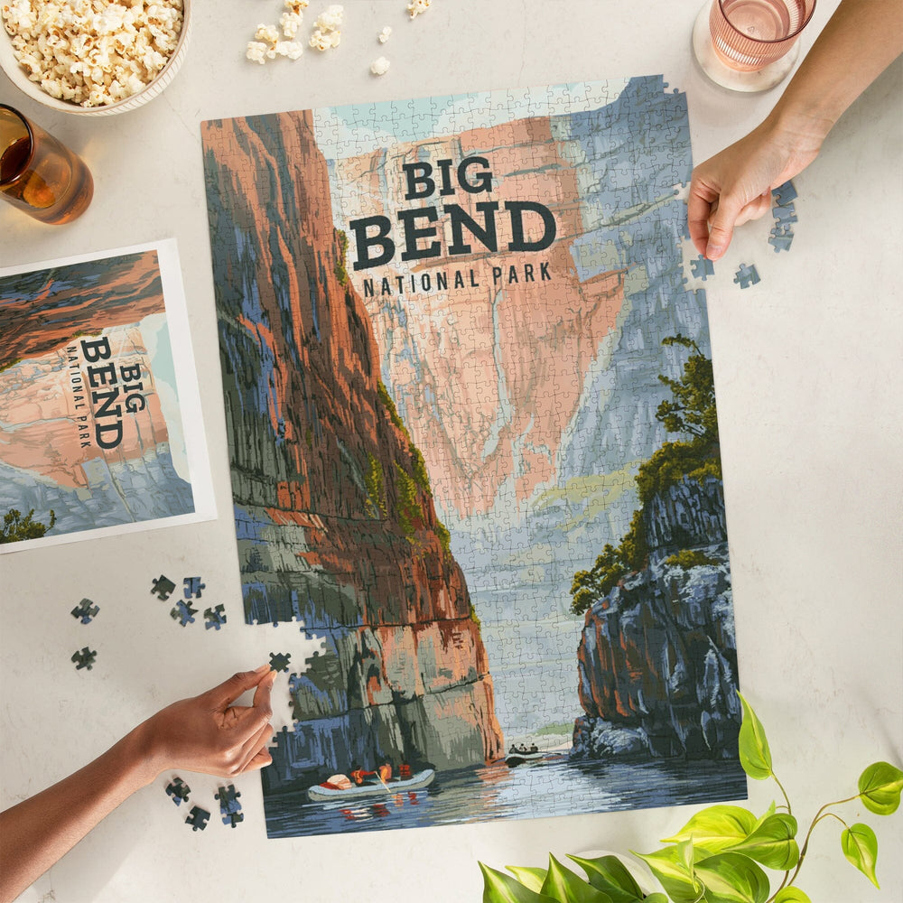 Big Bend National Park, Texas, Painterly National Park Series, Jigsaw Puzzle Puzzle Lantern Press 