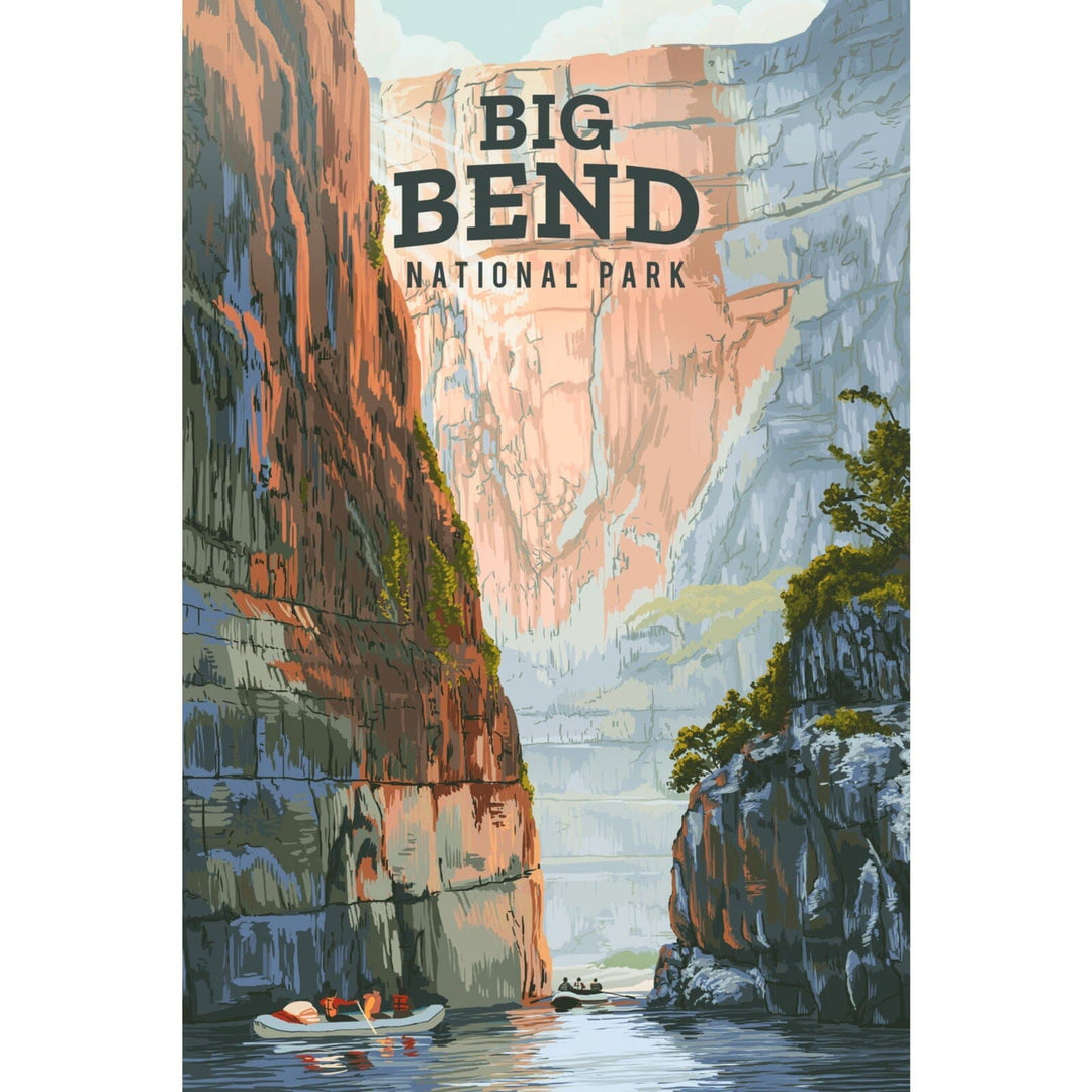 Big Bend National Park, Texas, Painterly National Park Series, Stretched Canvas Canvas Lantern Press 