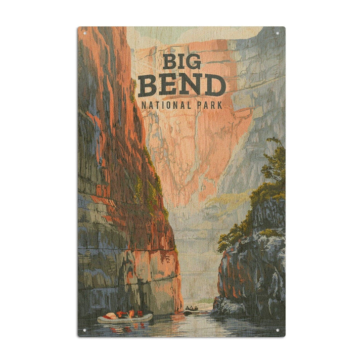 Big Bend National Park, Texas, Painterly National Park Series, Wood Signs and Postcards Wood Lantern Press 10 x 15 Wood Sign 