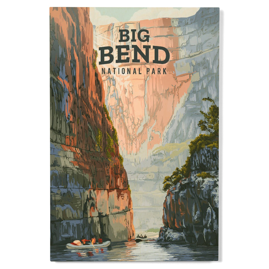 Big Bend National Park, Texas, Painterly National Park Series, Wood Signs and Postcards Wood Lantern Press 