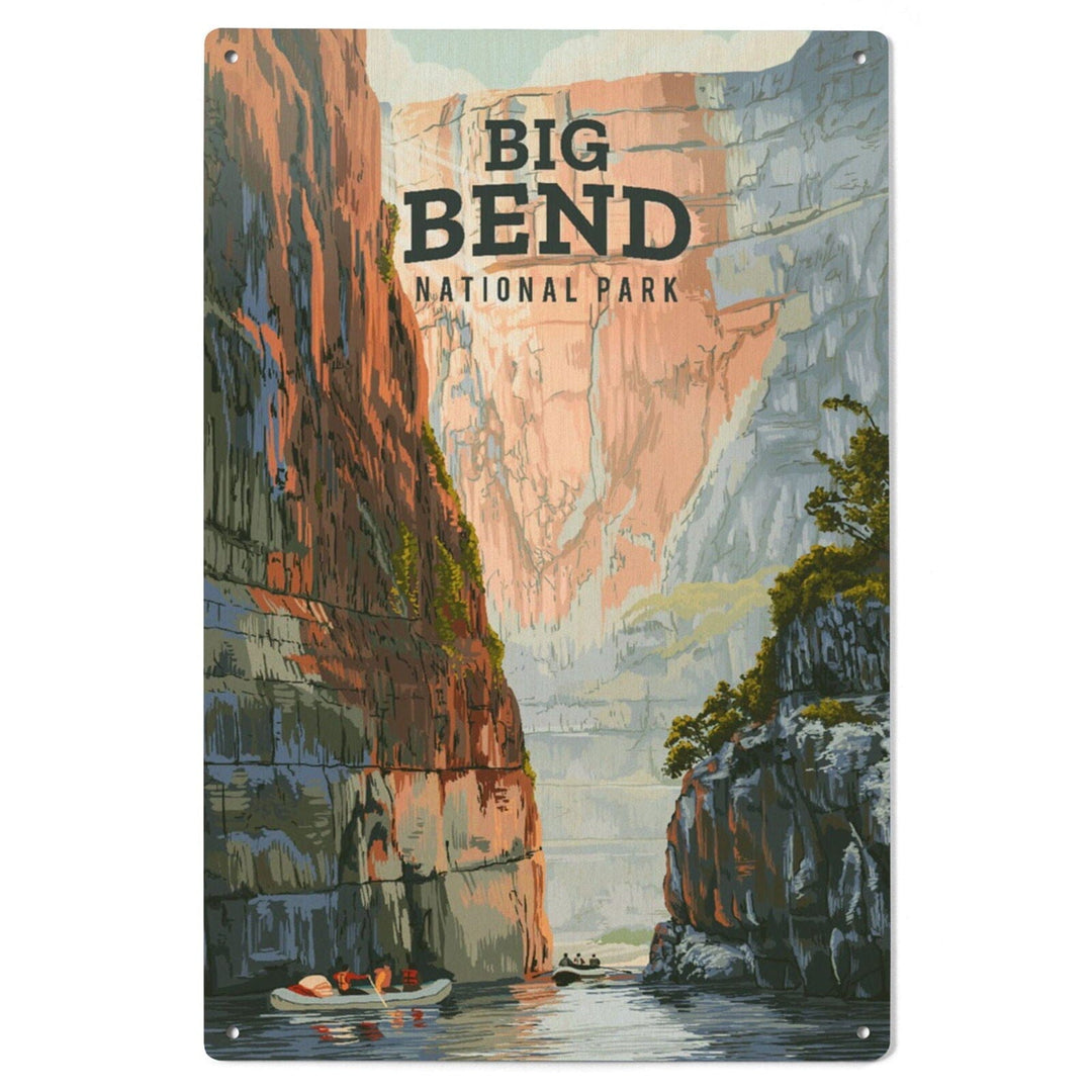 Big Bend National Park, Texas, Painterly National Park Series, Wood Signs and Postcards Wood Lantern Press 