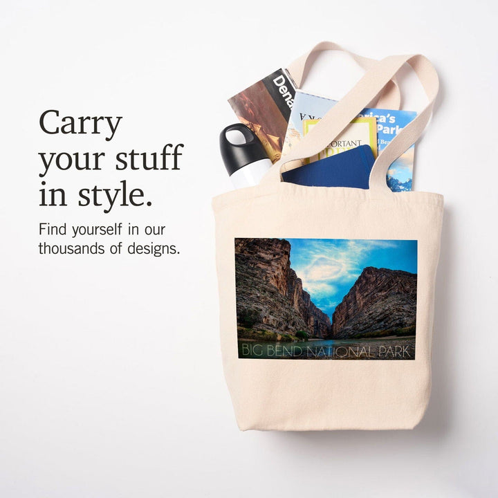 Big Bend National Park, Texas, Rio Grande River, Lantern Press Photography, Tote Bag Totes Lantern Press 