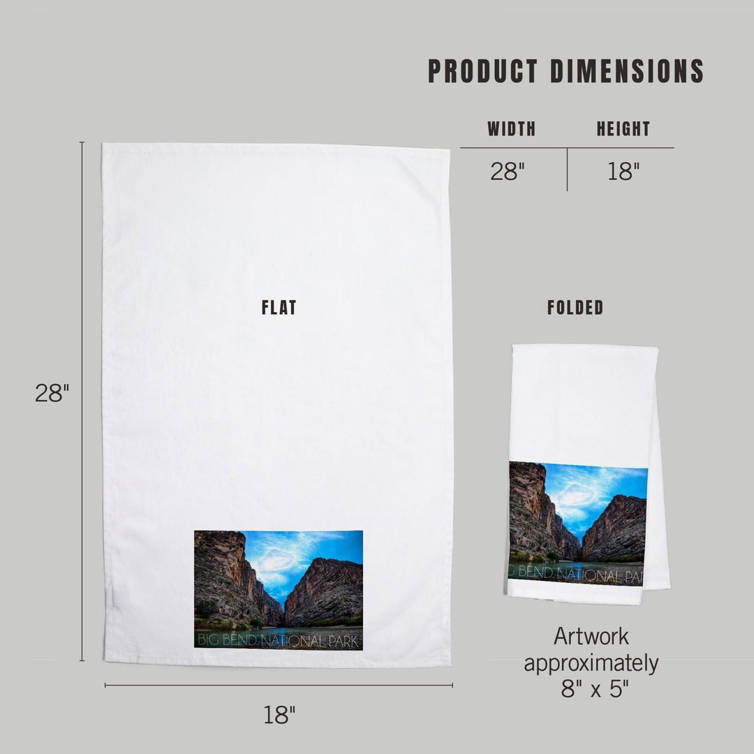 Big Bend National Park, Texas, Rio Grande River, Organic Cotton Kitchen Tea Towels Kitchen Lantern Press 