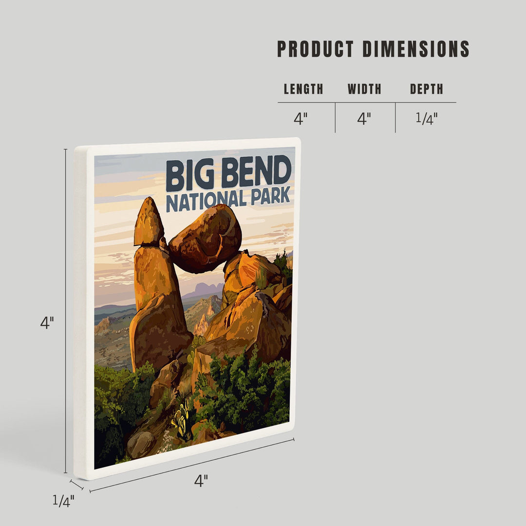 Big Bend National Park, Texas, Rock Formation, Coasters Coasters Lantern Press 