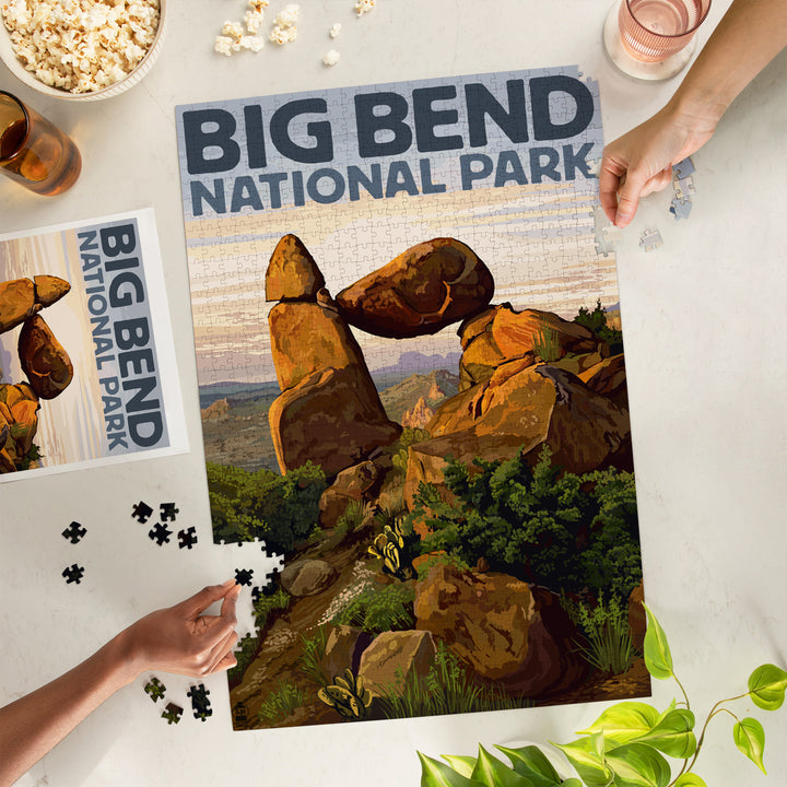 Big Bend National Park, Texas, Rock Formation, Jigsaw Puzzle Puzzle Lantern Press 