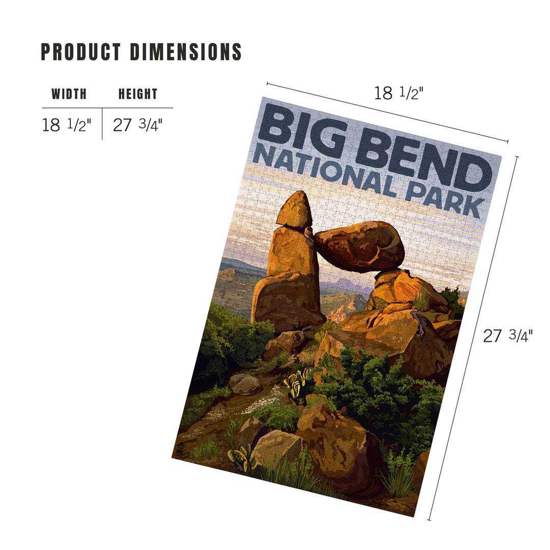 Big Bend National Park, Texas, Rock Formation, Jigsaw Puzzle Puzzle Lantern Press 