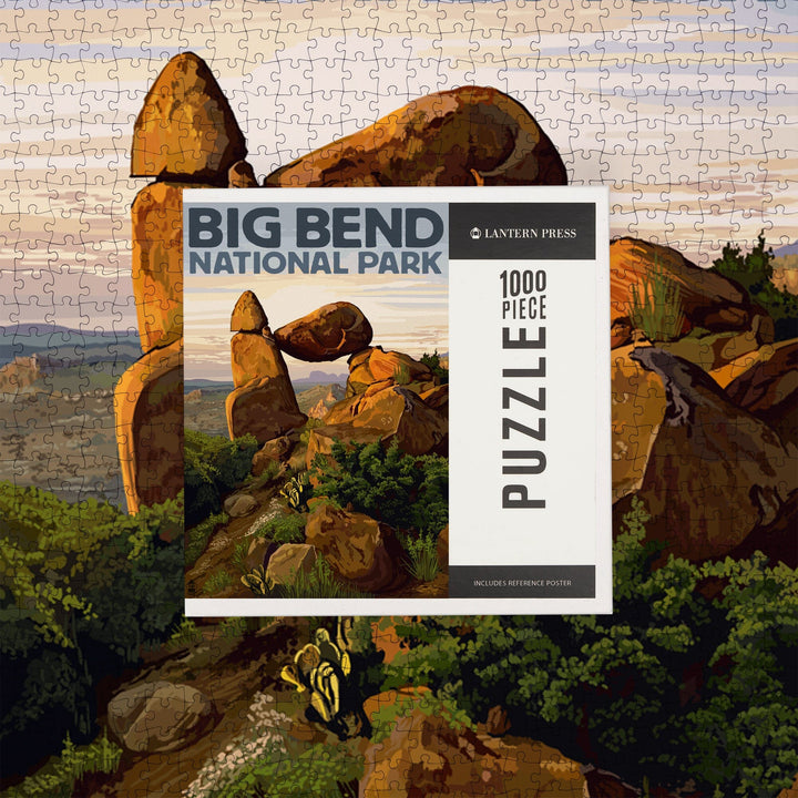 Big Bend National Park, Texas, Rock Formation, Jigsaw Puzzle Puzzle Lantern Press 
