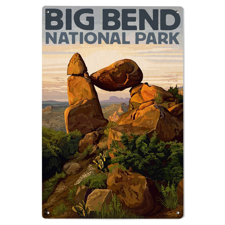 Big Bend National Park, Texas, Rock Formation, Lantern Press Artwork, Wood Signs and Postcards Wood Lantern Press 