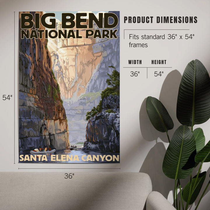 Big Bend National Park, Texas, Santa Elena Canyon, Painterly Series, Art & Giclee Prints Art Lantern Press 