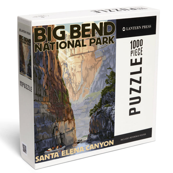Big Bend National Park, Texas, Santa Elena Canyon, Painterly Series, Jigsaw Puzzle Puzzle Lantern Press 