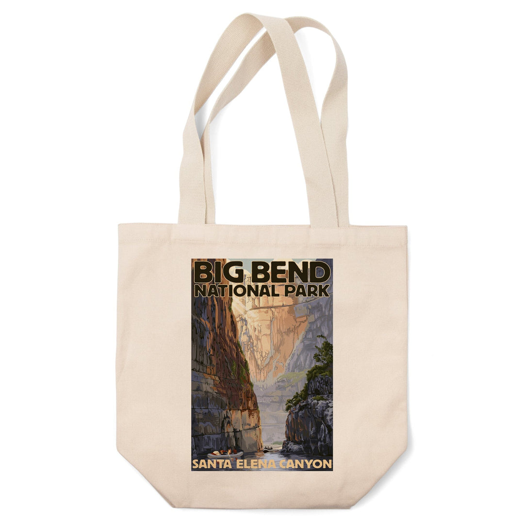 Big Bend National Park, Texas, Santa Elena Canyon, Painterly Series, Lantern Press Artwork, Tote Bag Totes Lantern Press 