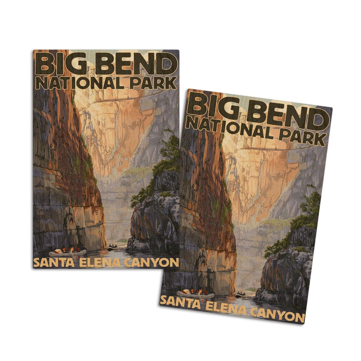 Big Bend National Park, Texas, Santa Elena Canyon, Painterly Series, Lantern Press Artwork, Wood Signs and Postcards Wood Lantern Press 