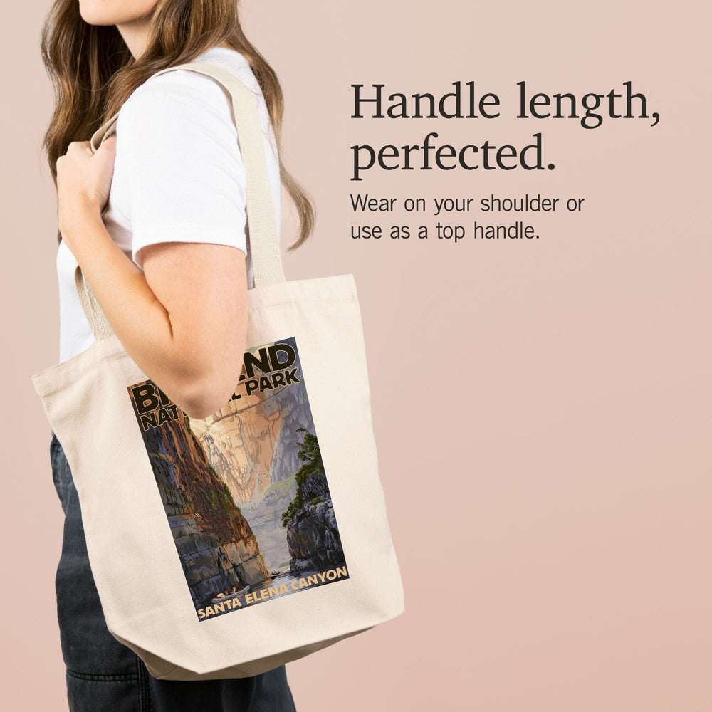 Big Bend National Park, Texas, Santa Elena Canyon, Painterly Series, Tote Bag Totes Lantern Press 