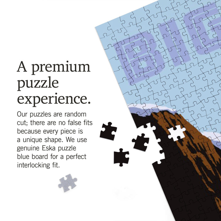Big Sky, Montana, Skier Jumping, Jigsaw Puzzle Puzzle Lantern Press 