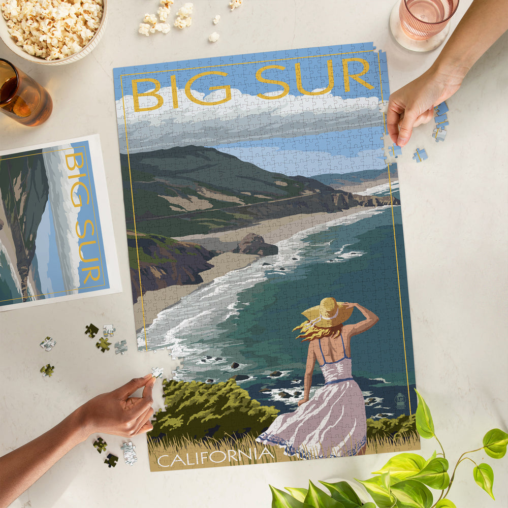 Big Sur, California, Coast Scene, Jigsaw Puzzle Puzzle Lantern Press 