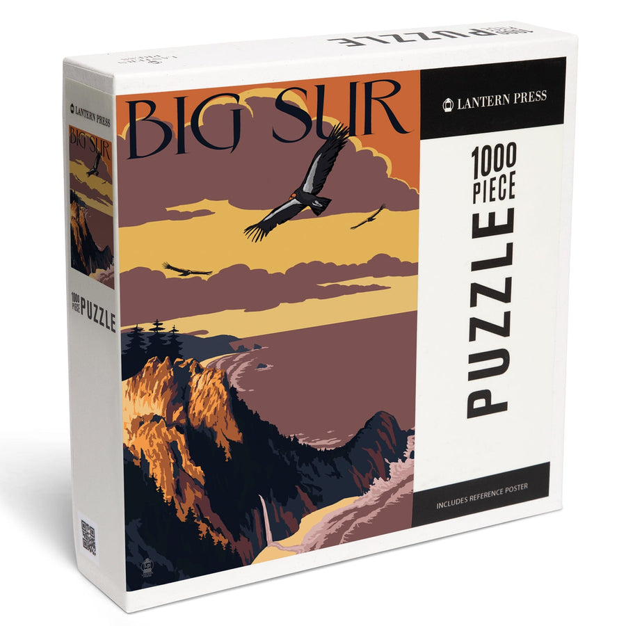 Big Sur, California, Condors, Jigsaw Puzzle Puzzle Lantern Press 