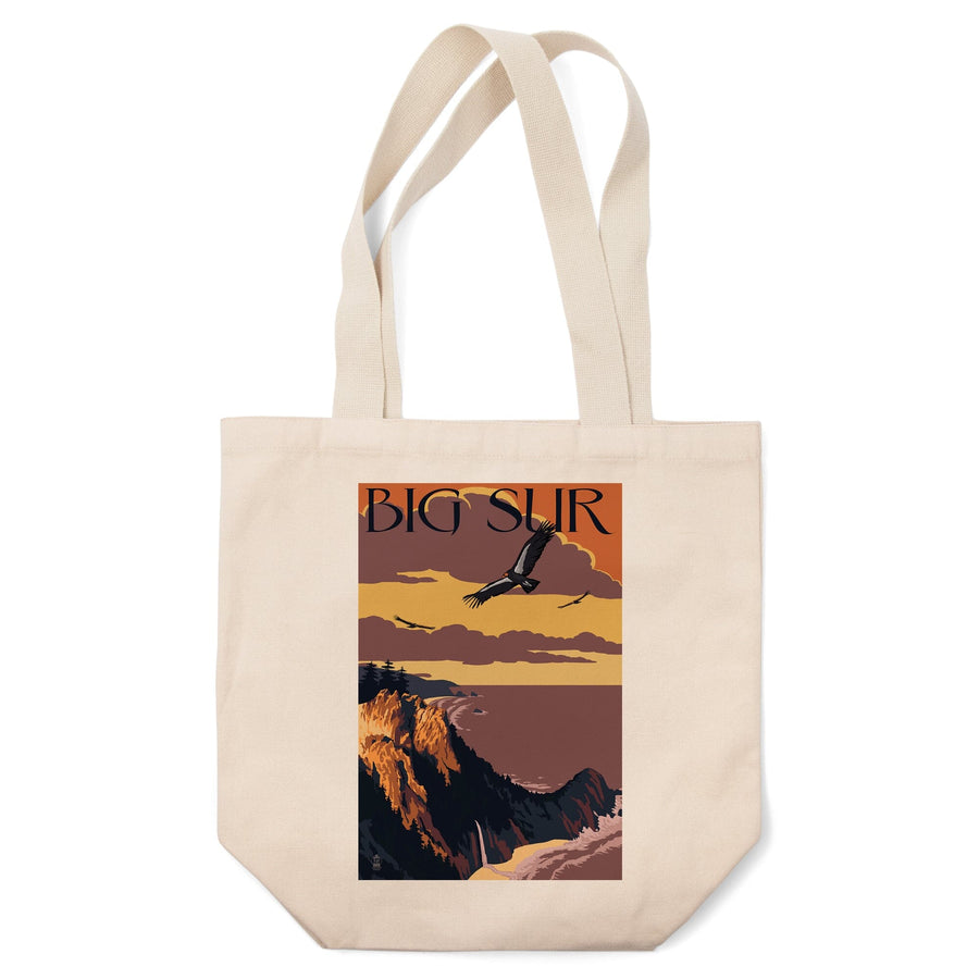 Big Sur, California, Condors, Tote Bag Totes Lantern Press 