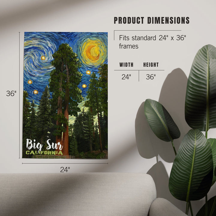 Big Sur, California, Starry Night Series, Art & Giclee Prints - Lantern Press