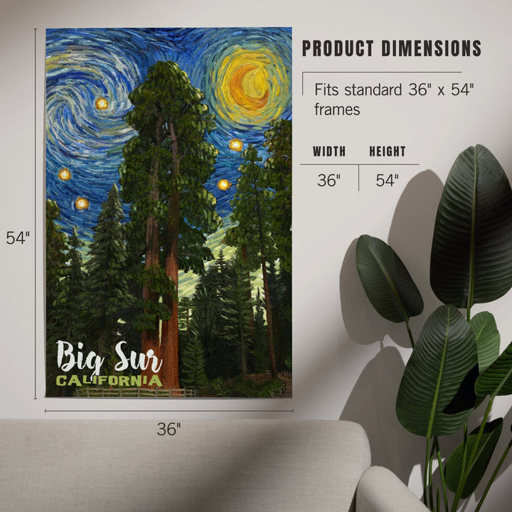 Big Sur, California, Starry Night Series, Art & Giclee Prints - Lantern Press