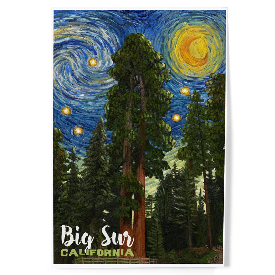 Big Sur, California, Starry Night Series, Art & Giclee Prints - Lantern Press