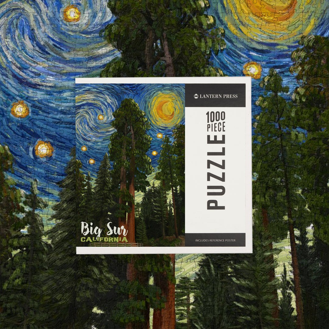 Big Sur, California, Starry Night Series, Jigsaw Puzzle Puzzle Lantern Press 