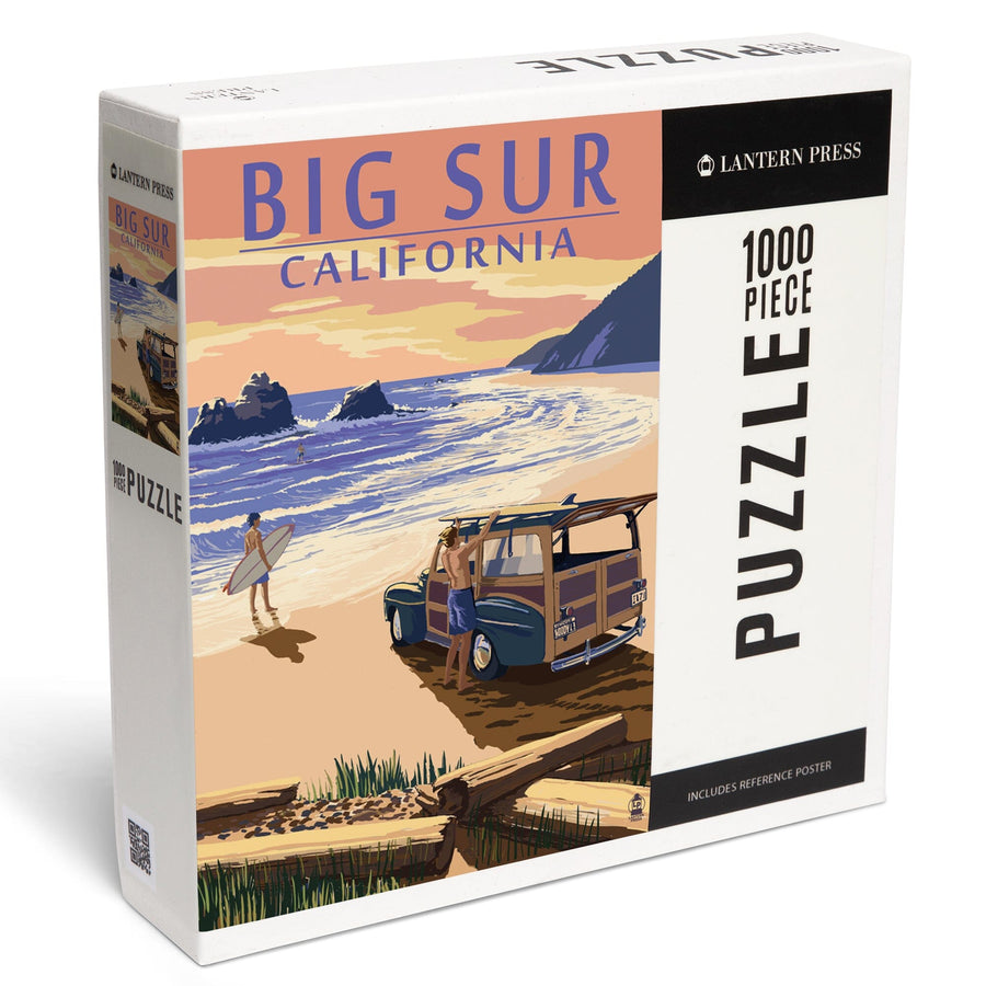 Big Sur, California, Woody on Beach, Jigsaw Puzzle Puzzle Lantern Press 