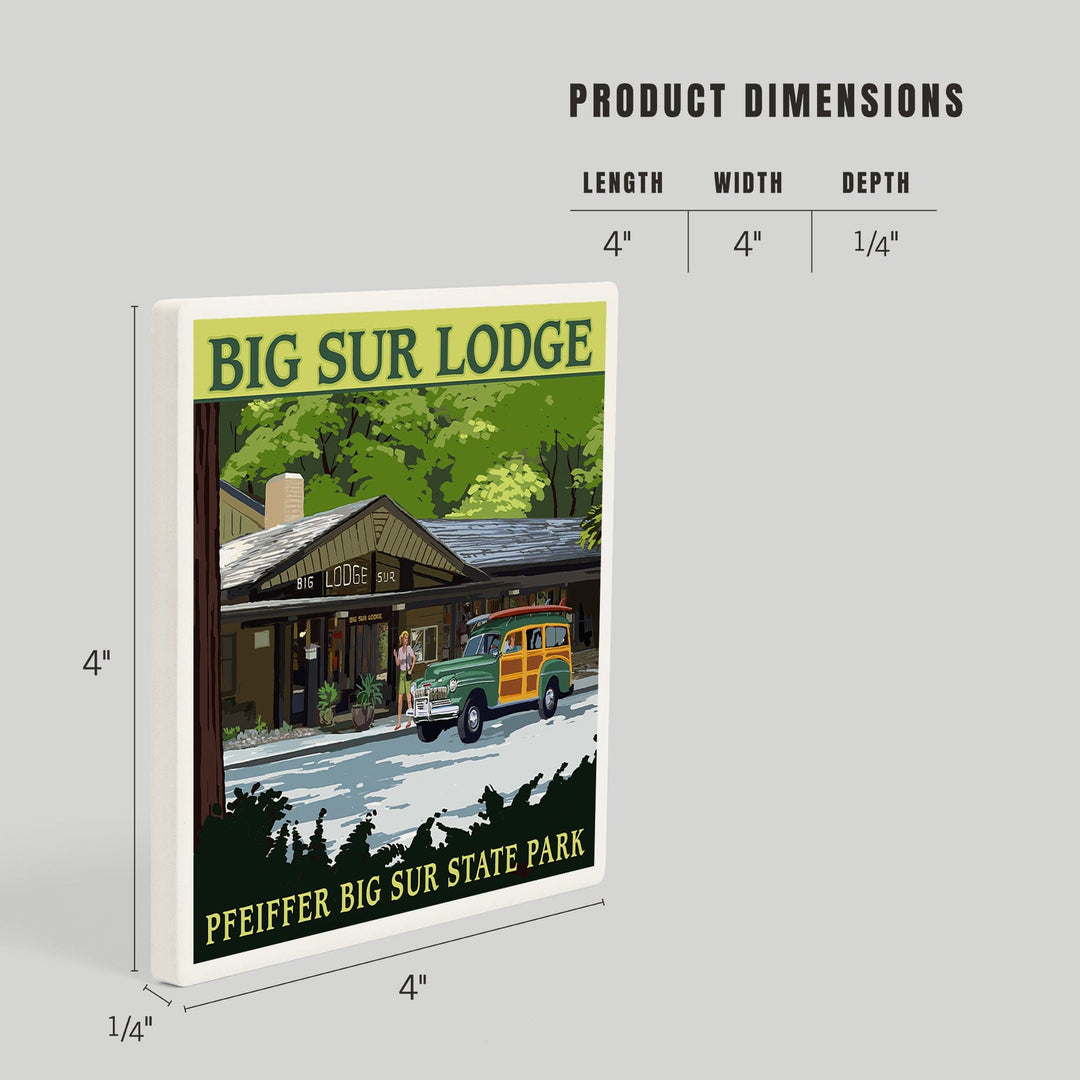 Big Sur Lodge, California, Coasters Coasters Lantern Press 