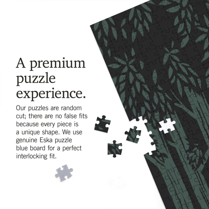 Bigfoot, Typography, Jigsaw Puzzle Puzzle Lantern Press 