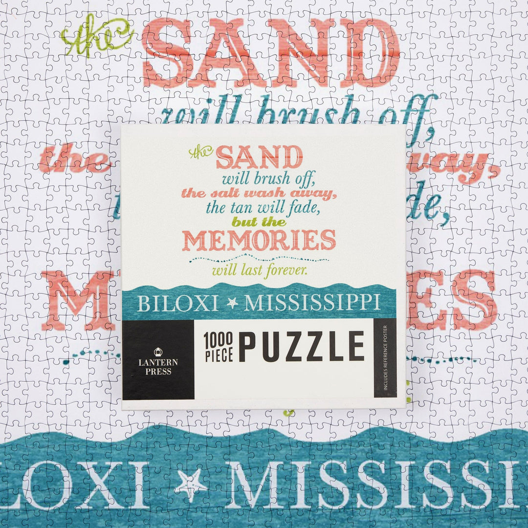 Biloxi, Mississippi, Beach Memories Last Forever, Jigsaw Puzzle Puzzle Lantern Press 