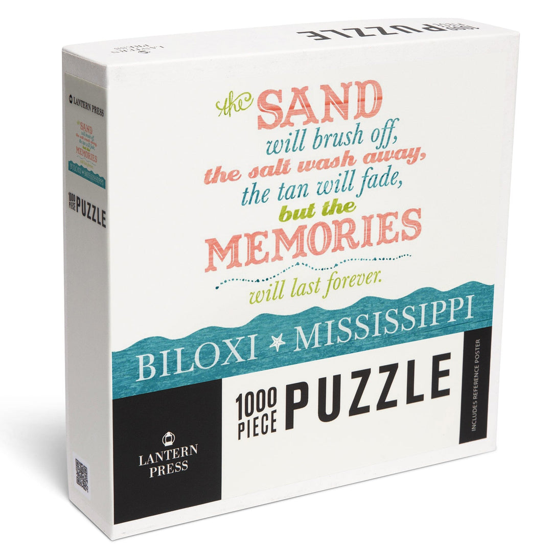 Biloxi, Mississippi, Beach Memories Last Forever, Jigsaw Puzzle Puzzle Lantern Press 