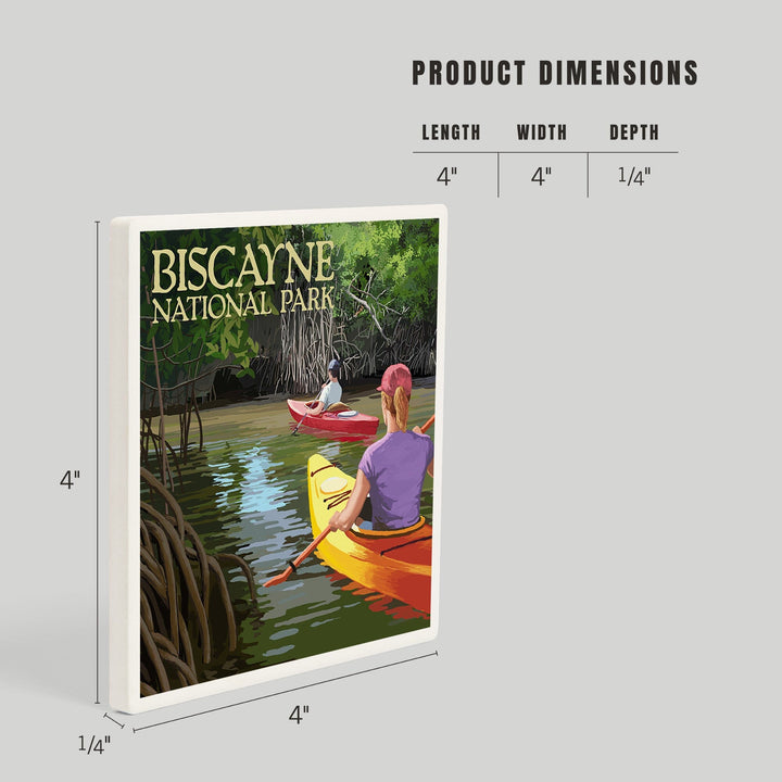 Biscayne National Park, Florida, Kayakers and Mangroves, Coasters Coasters Lantern Press 