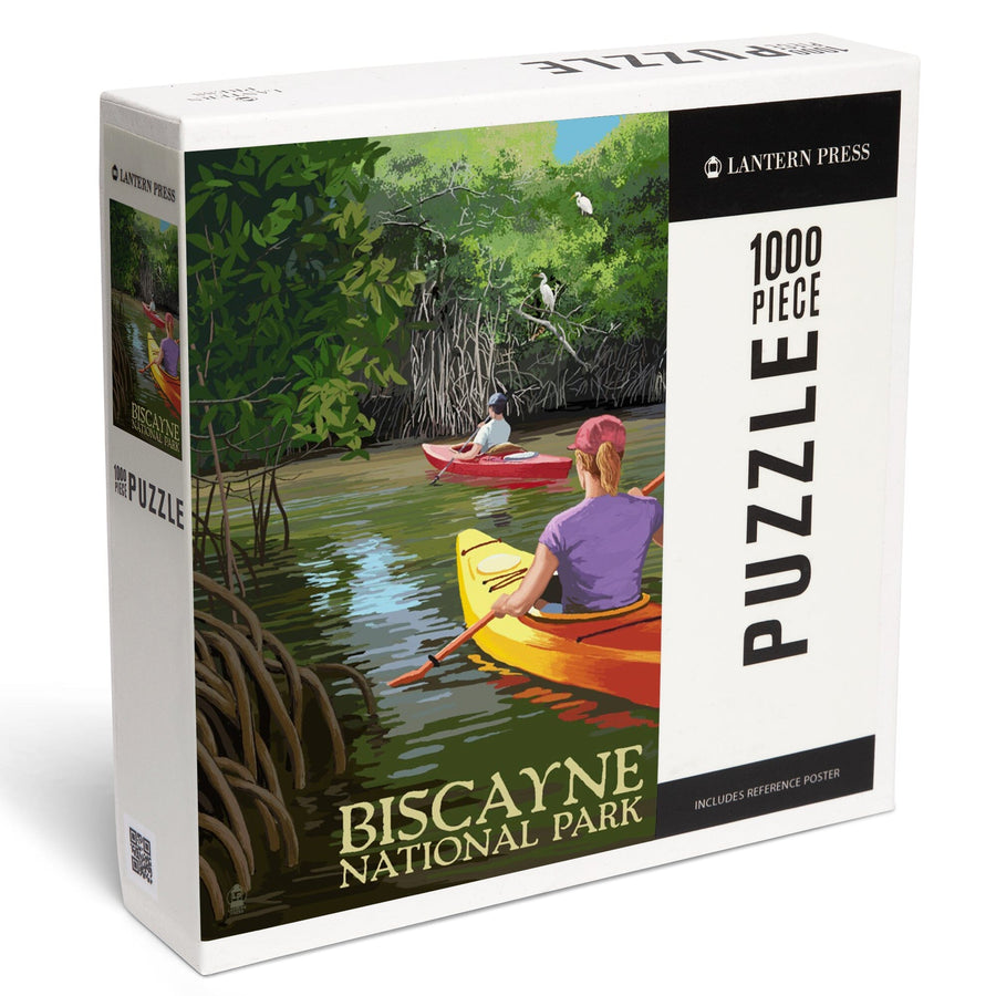 Biscayne National Park, Florida, Kayakers and Mangroves, Jigsaw Puzzle Puzzle Lantern Press 