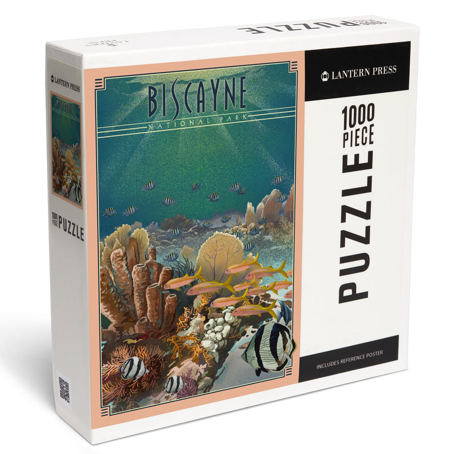 Biscayne National Park, Florida, Lithograph National Park Series, Jigsaw Puzzle Puzzle Lantern Press 