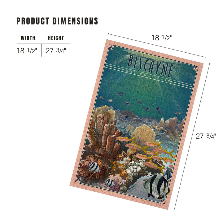 Biscayne National Park, Florida, Lithograph National Park Series, Jigsaw Puzzle Puzzle Lantern Press 
