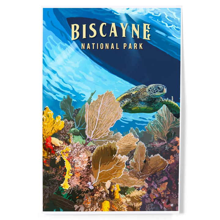 Biscayne National Park, Florida, Painterly National Park Series, Art & Giclee Prints - Lantern Press