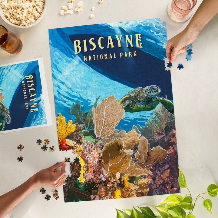 Biscayne National Park, Florida, Painterly National Park Series, Jigsaw Puzzle Puzzle Lantern Press 