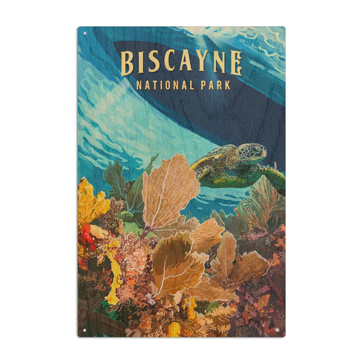 Biscayne National Park, Florida, Painterly National Park Series, Wood Signs and Postcards Wood Lantern Press 10 x 15 Wood Sign 