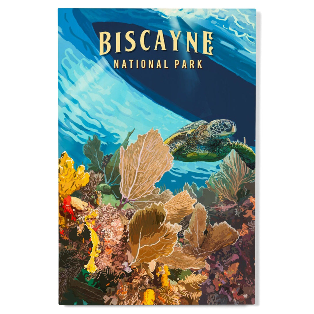 Biscayne National Park, Florida, Painterly National Park Series, Wood Signs and Postcards - Lantern Press