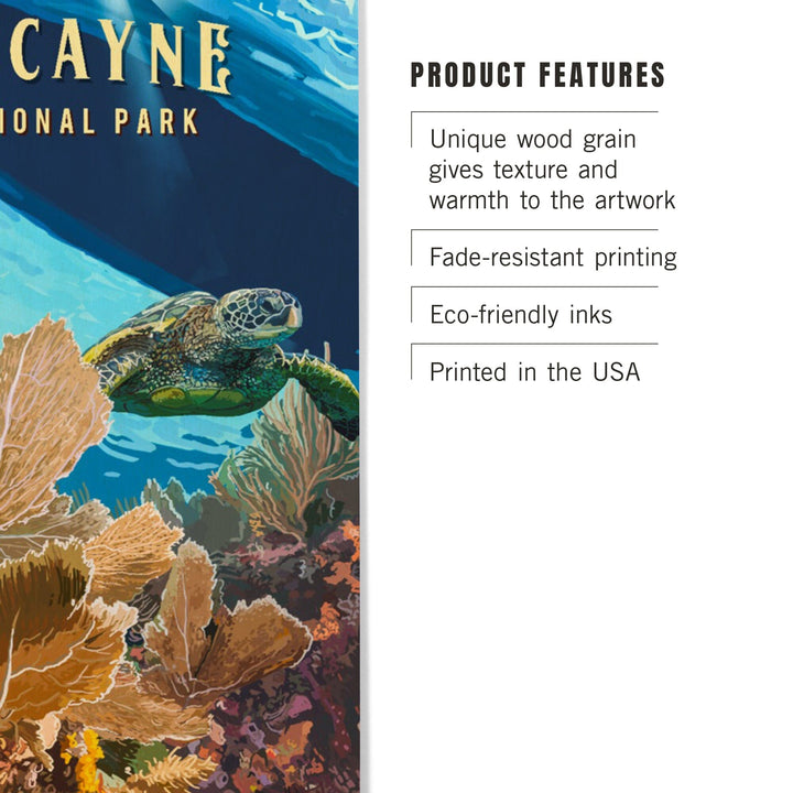 Biscayne National Park, Florida, Painterly National Park Series, Wood Signs and Postcards - Lantern Press