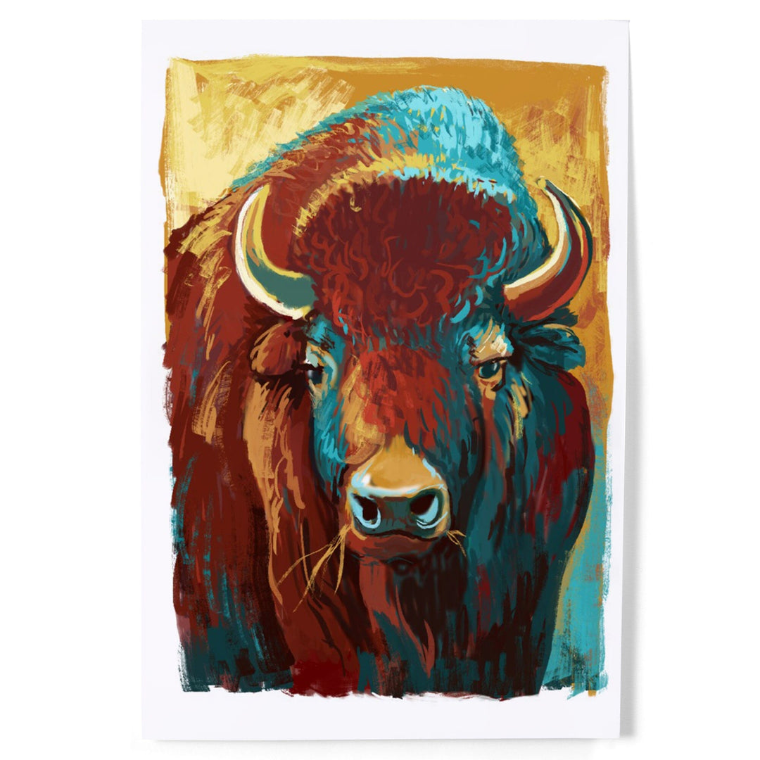 Bison, Vivid, Art & Giclee Prints Art Lantern Press 8 x 12 Art Print 